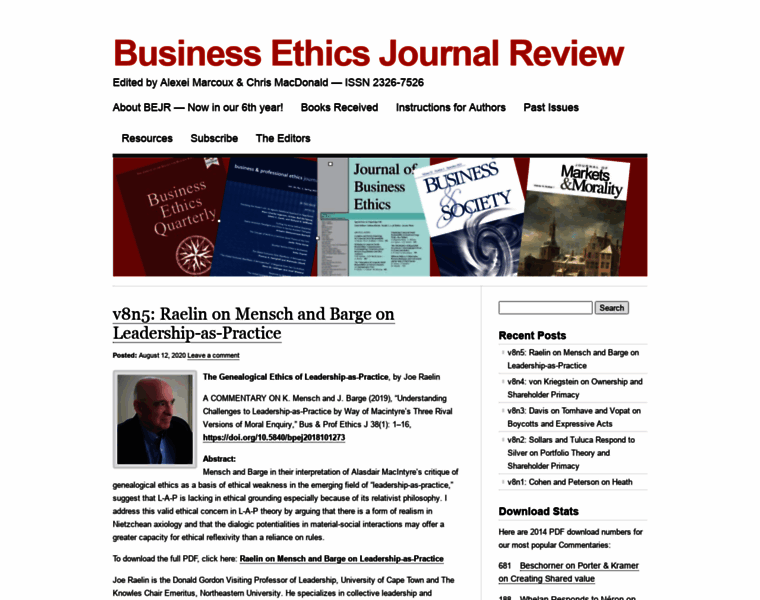 Businessethicsjournalreview.com thumbnail