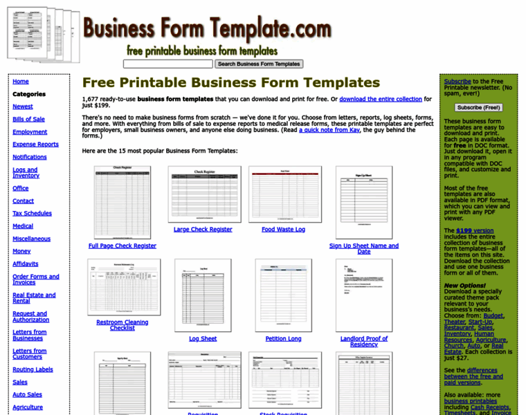 Businessformtemplate.com thumbnail