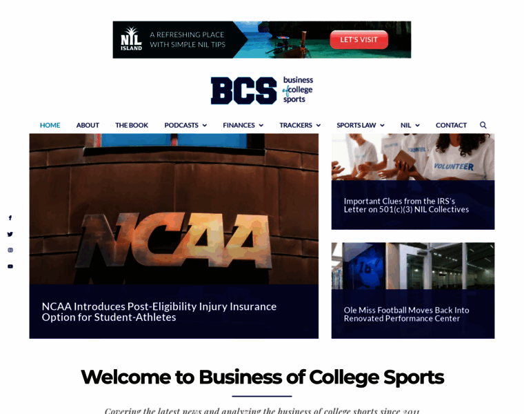 Businessofcollegesports.com thumbnail