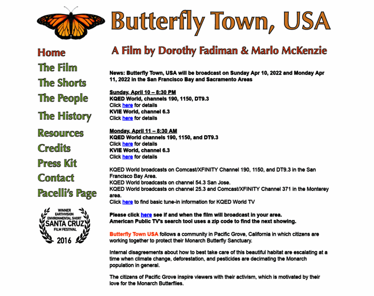 Butterflytownfilm.org thumbnail