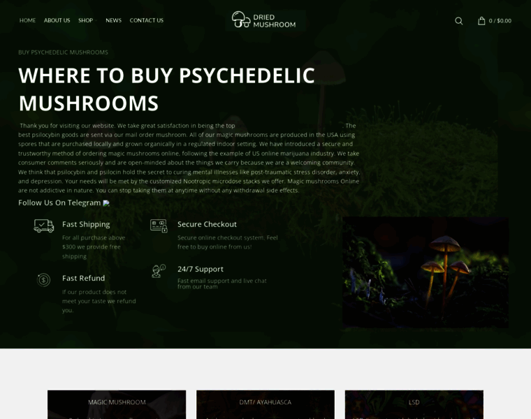 Buydriedmushroom.com thumbnail