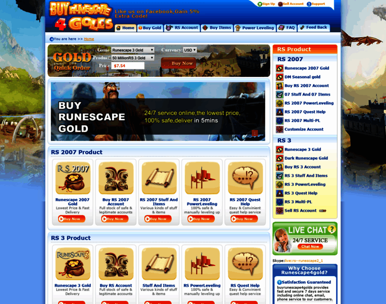 Buyrunescape4gold.com thumbnail