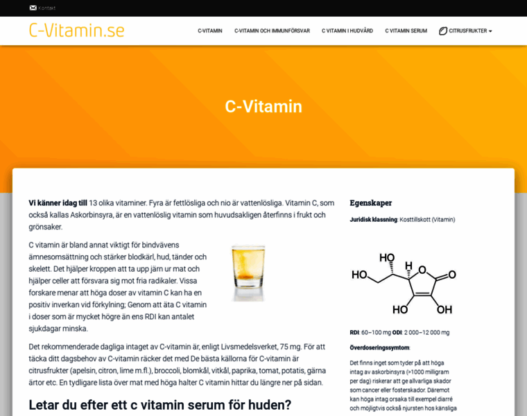 C-vitamin.se thumbnail
