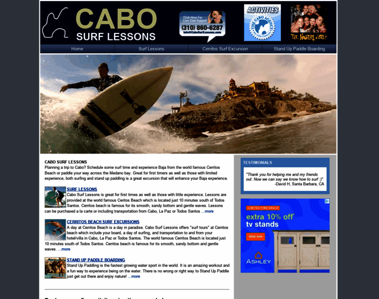 Cabosurflessons.com thumbnail