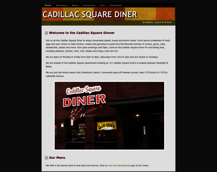 Cadillacsquarediner.com thumbnail