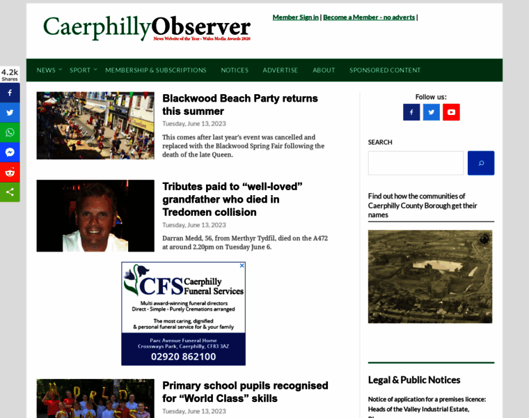 Caerphillyobserver.co.uk thumbnail