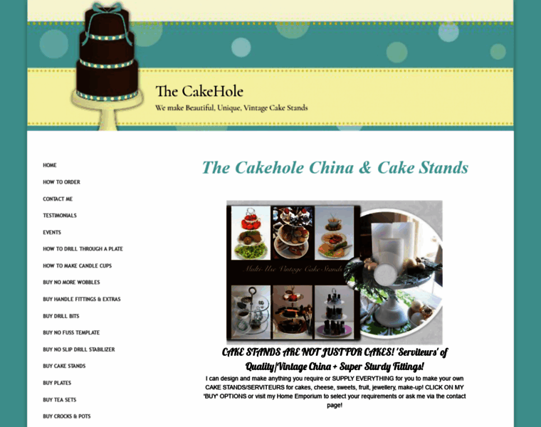 Cakeholechinaandstands.co.uk thumbnail