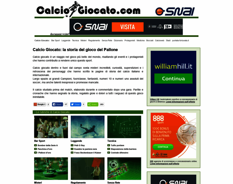 Calcio-giocato.com thumbnail