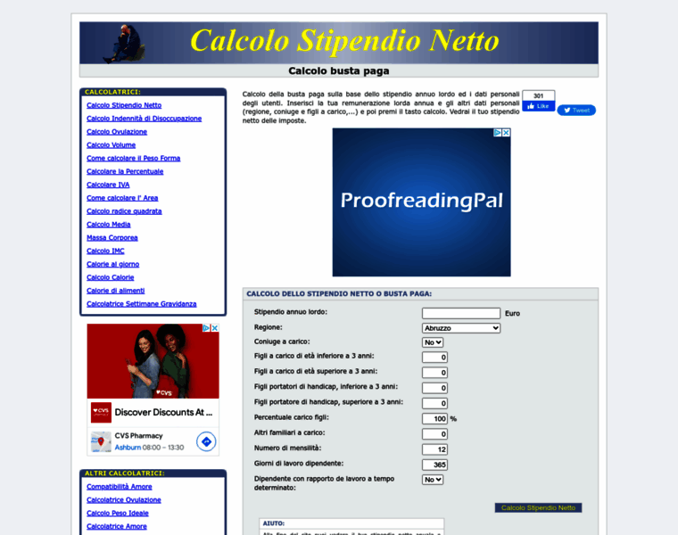 Calcolostipendionetto.it thumbnail