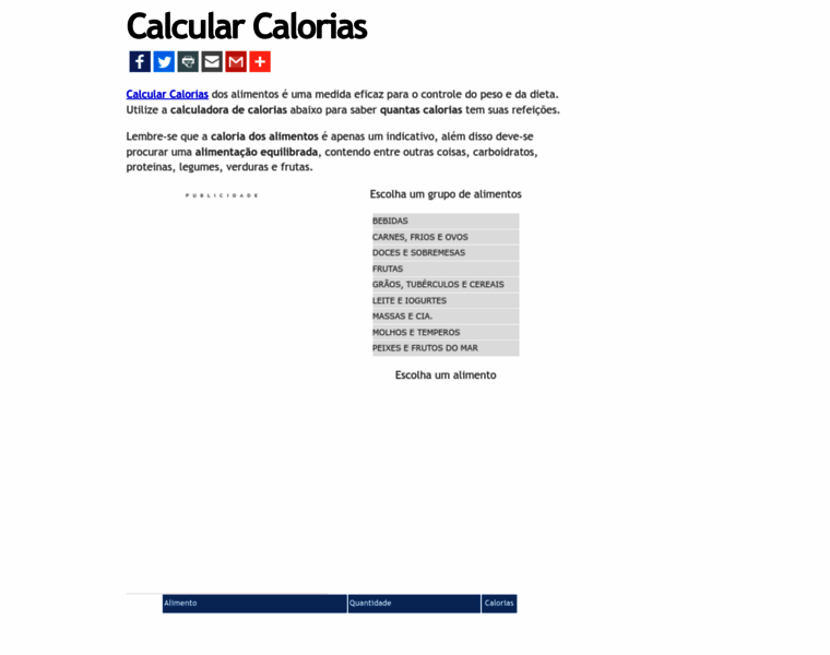 Calcularcalorias.com.br thumbnail