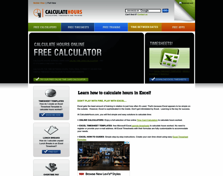 Calculatehours.com thumbnail