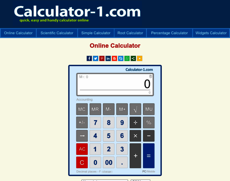 Calculator-1.com thumbnail