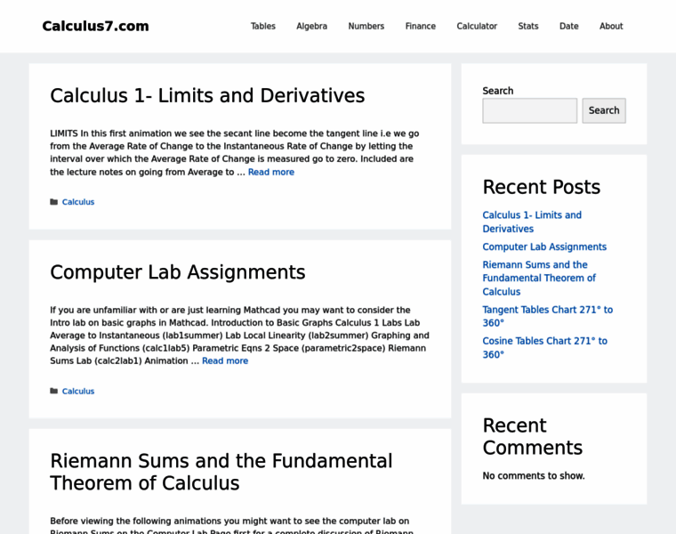Calculus7.com thumbnail