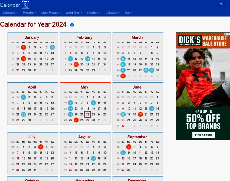 Calendar-12.com thumbnail