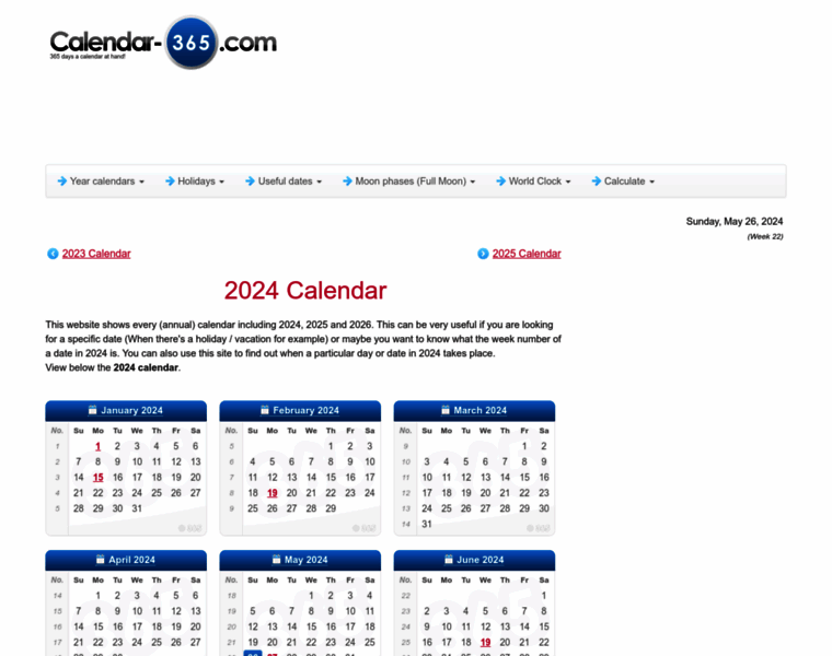 Calendar-365.com thumbnail