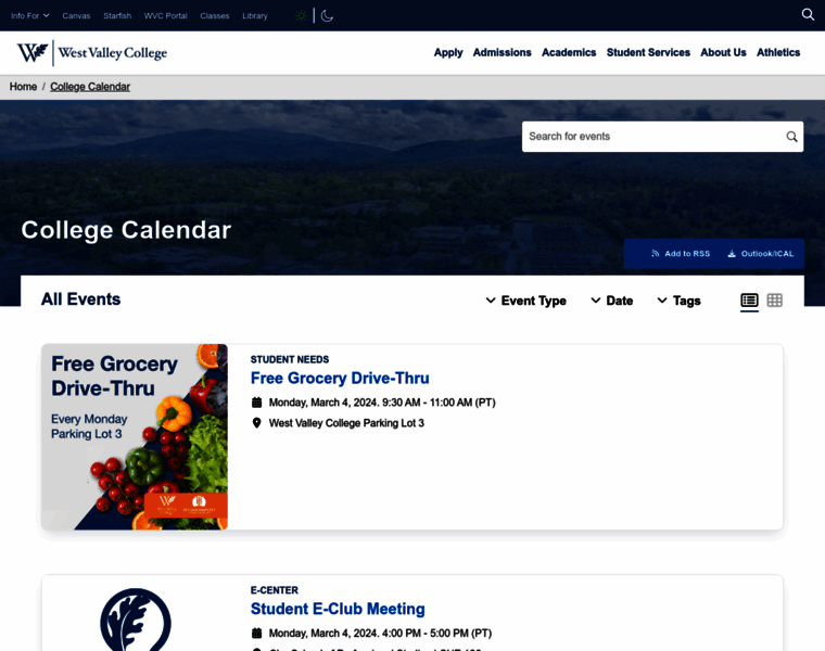 Calendar.westvalley.edu thumbnail