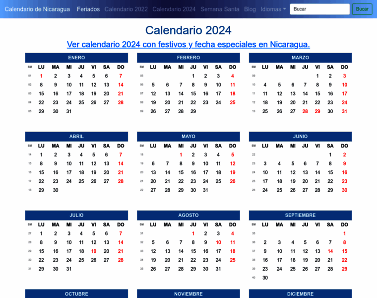 Calendarionicaragua.com thumbnail