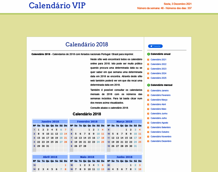 Calendariovip.com thumbnail