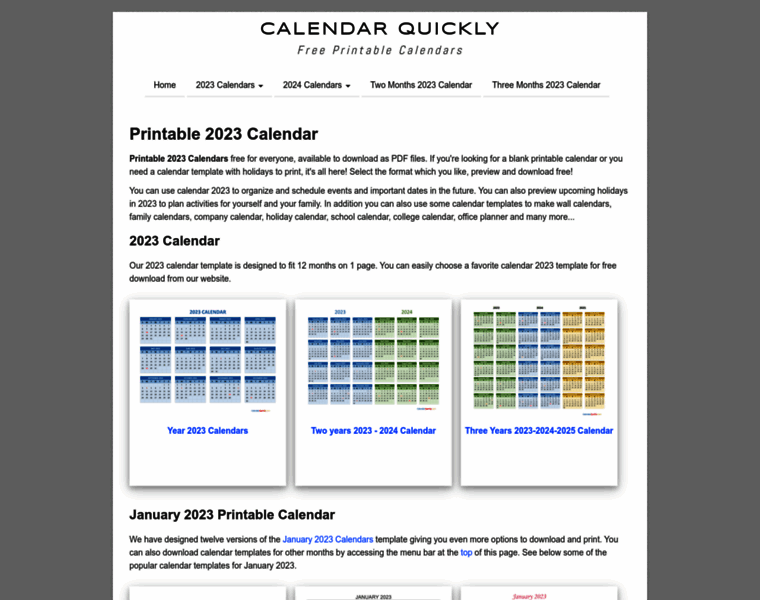 Calendarquickly.com thumbnail