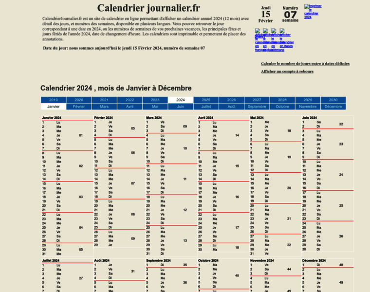 Calendrier-journalier.fr thumbnail