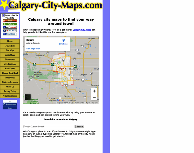 Calgary-city-maps.com thumbnail