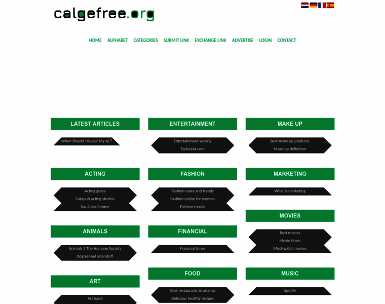 Calgefree.org thumbnail