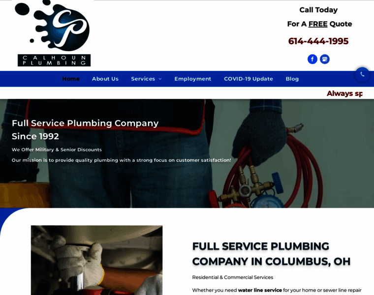 Calhounplumbing.com thumbnail