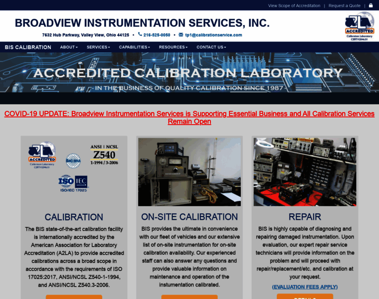 Calibrationservice.com thumbnail