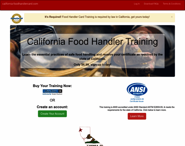 California-foodhandlercard.com thumbnail