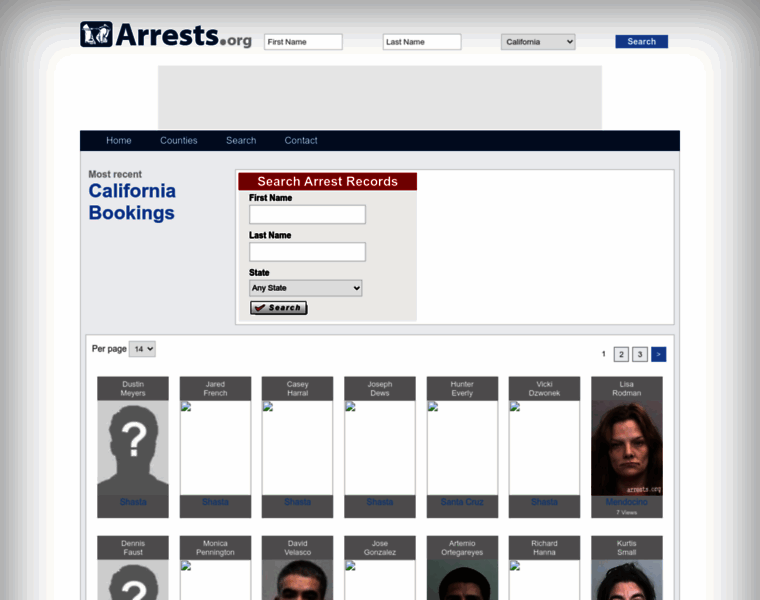 California.arrests.org thumbnail