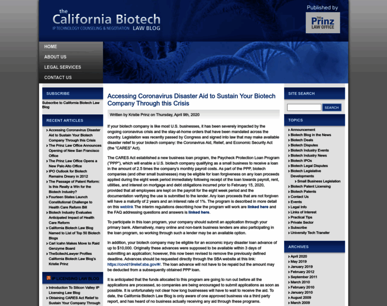 Californiabiotechlaw.com thumbnail