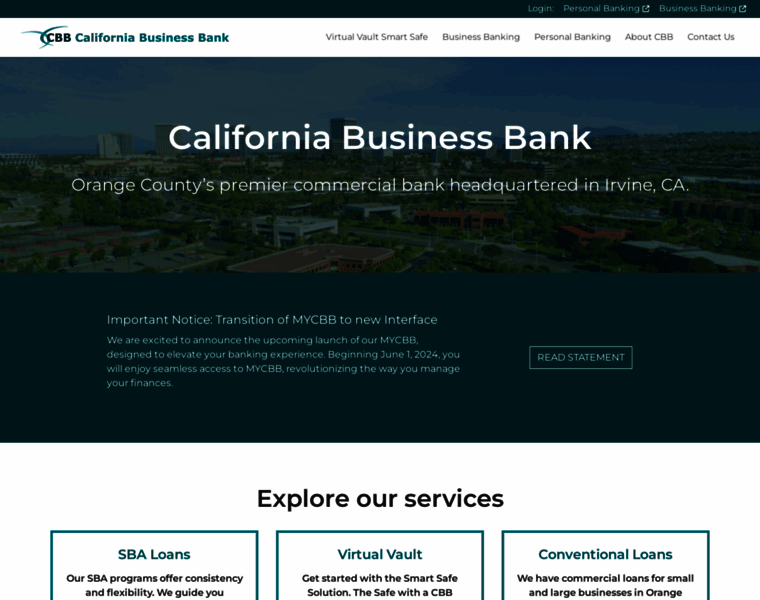 Californiabusinessbank.com thumbnail