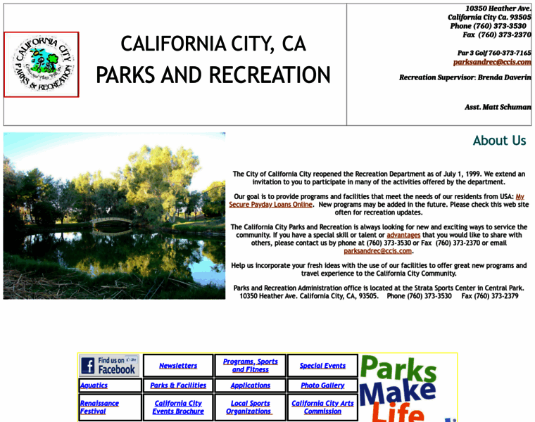 Californiacityparksandrec.com thumbnail