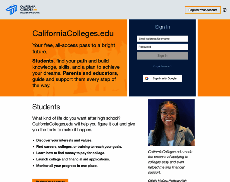 Californiacolleges.edu thumbnail