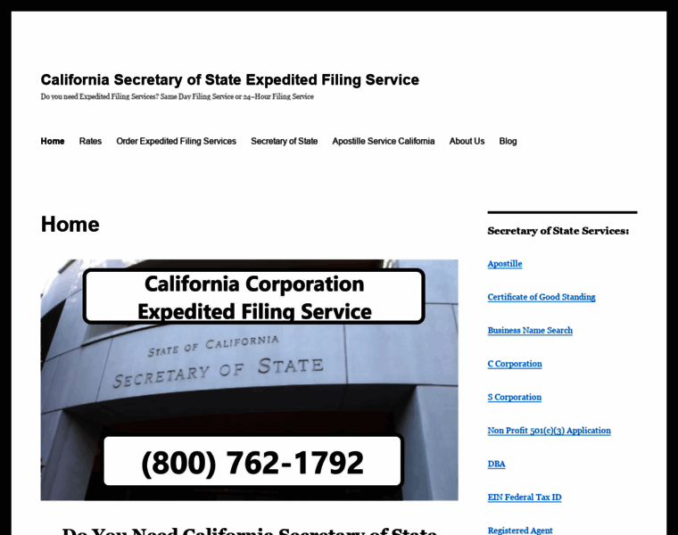 Californiacorporationexpeditedfilingservice.com thumbnail