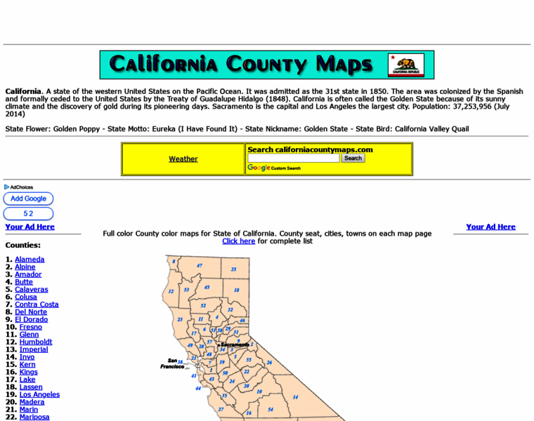 Californiacountymaps.com thumbnail