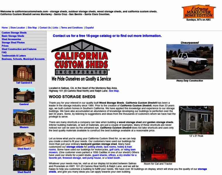 Californiacustomsheds.com thumbnail