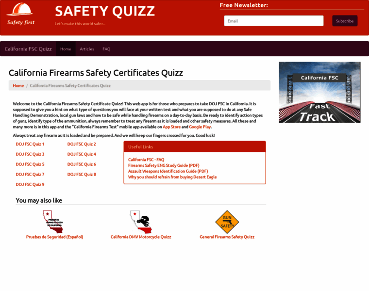 Californiafsc.safetyquizz.com thumbnail
