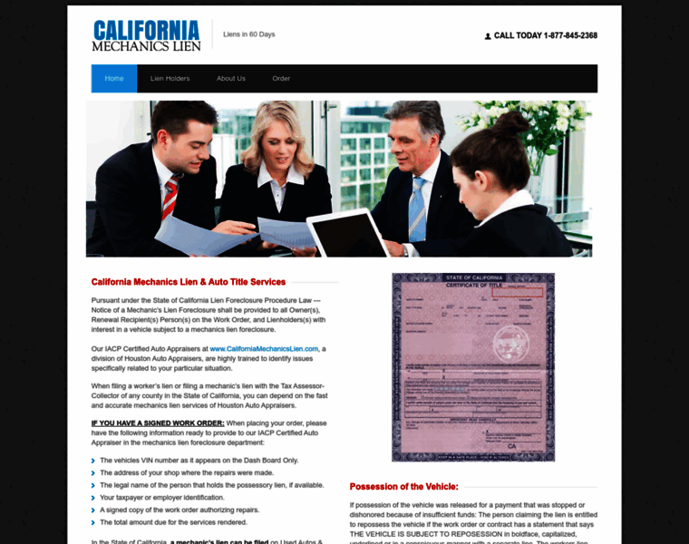 Californiamechanicslien.com thumbnail