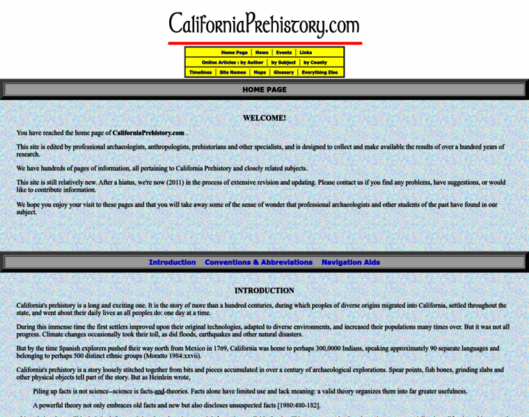 Californiaprehistory.com thumbnail