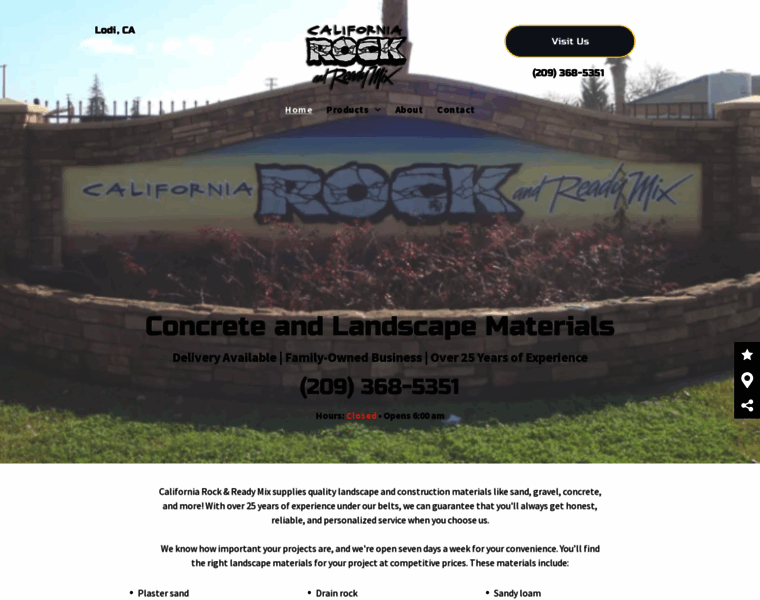 Californiarockandreadymix.com thumbnail