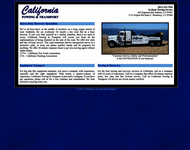 Californiatowing.net thumbnail