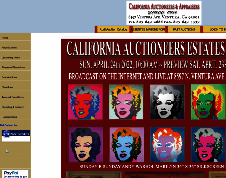 Californiauctioneers.com thumbnail