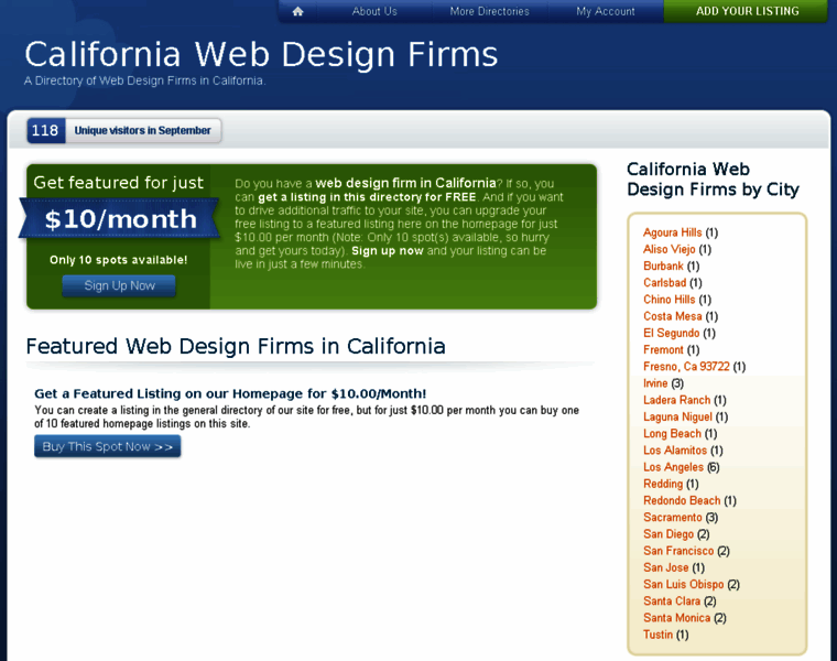 Californiawebdesignfirms.com thumbnail
