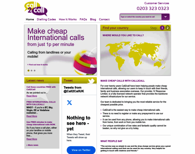 Call2call.co.uk thumbnail