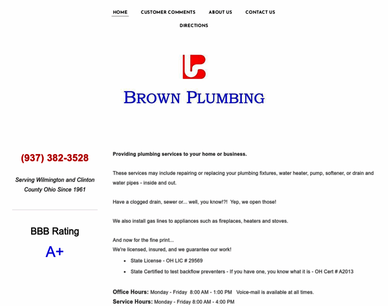 Callbrownplumbing.com thumbnail