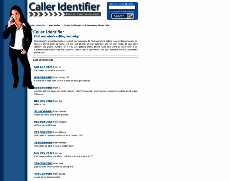 Calleridentifier.com thumbnail