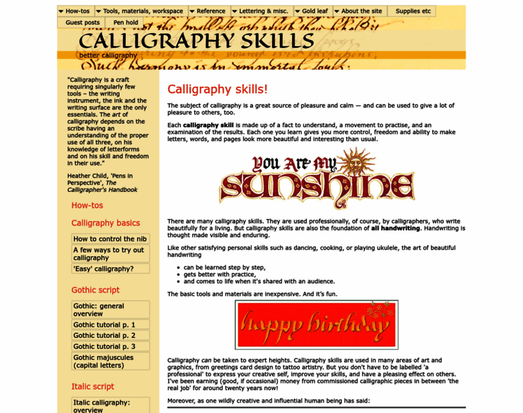 Calligraphy-skills.com thumbnail