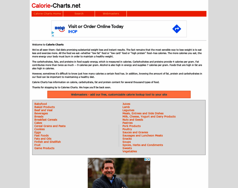 Calorie-charts.net thumbnail