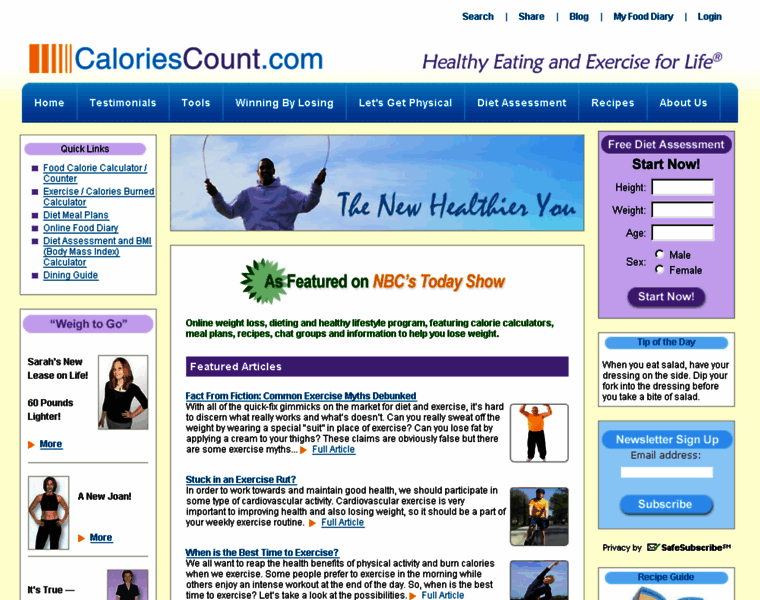 Caloriescount.com thumbnail
